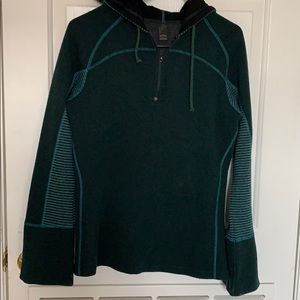Prana 1/4 zip knit hoodie.
